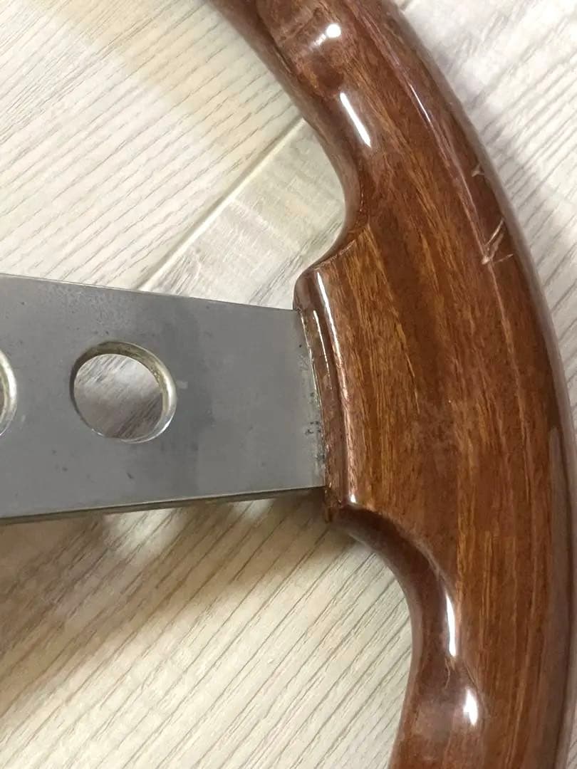 OBAステアリング　希少丸穴 ウッドハンドル