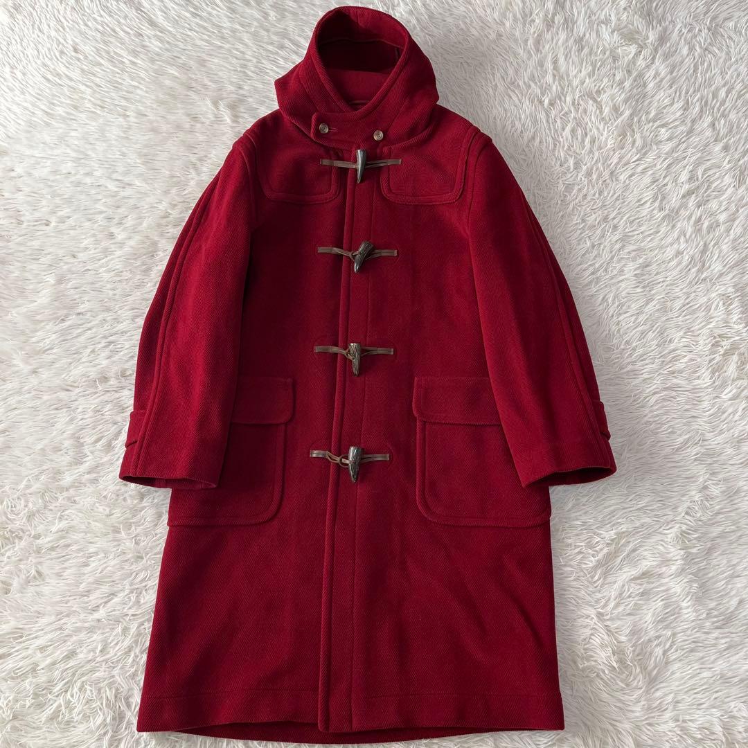 【美品】オールドイングランド　英国製　ヘリンボーン　ウール　ロングダッフルコート