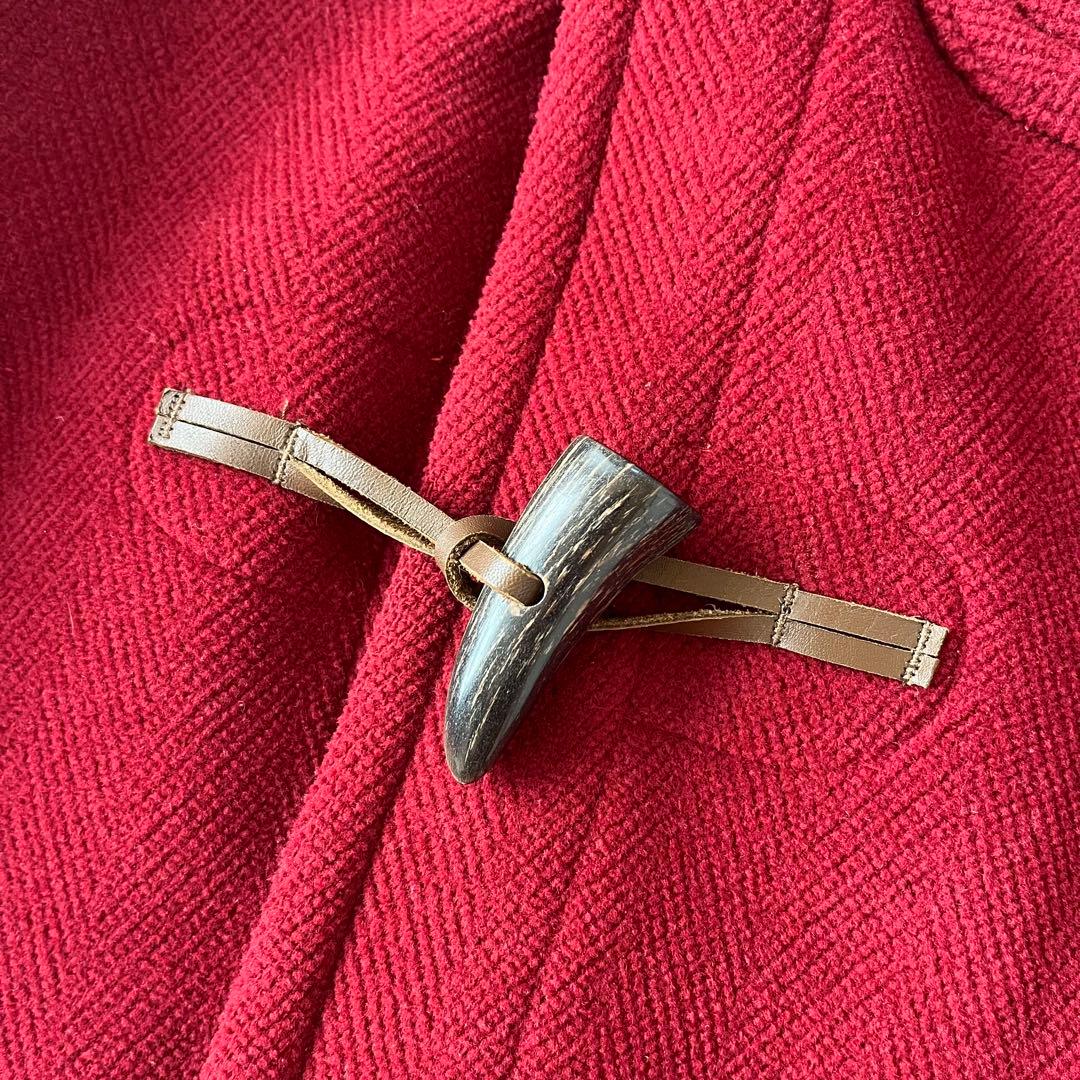 【美品】オールドイングランド　英国製　ヘリンボーン　ウール　ロングダッフルコート