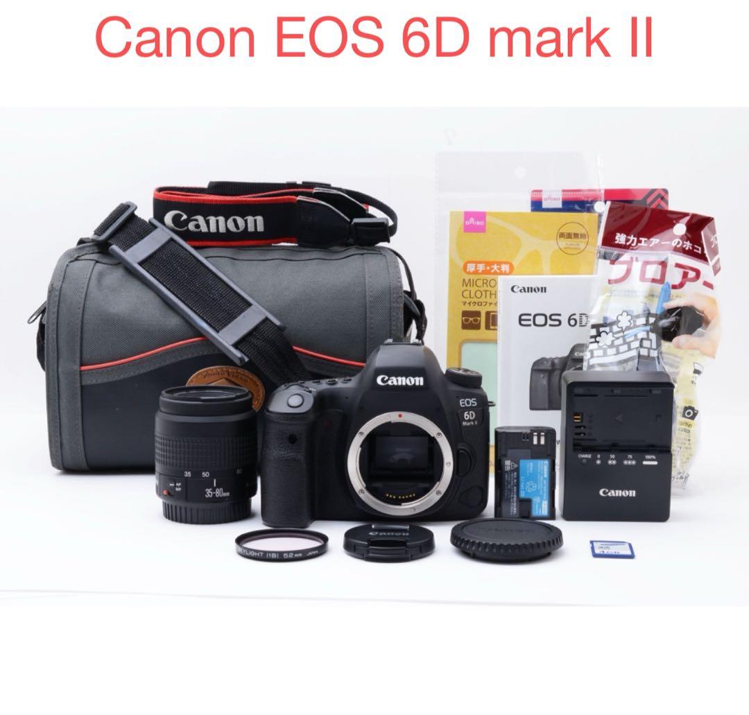 保証付/一眼レフカメラ Canon EOS 6D Mark II標準レンズセット