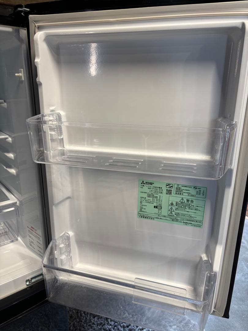 三菱 ノンフロン冷凍冷蔵庫 MR-P15D-B 2019年