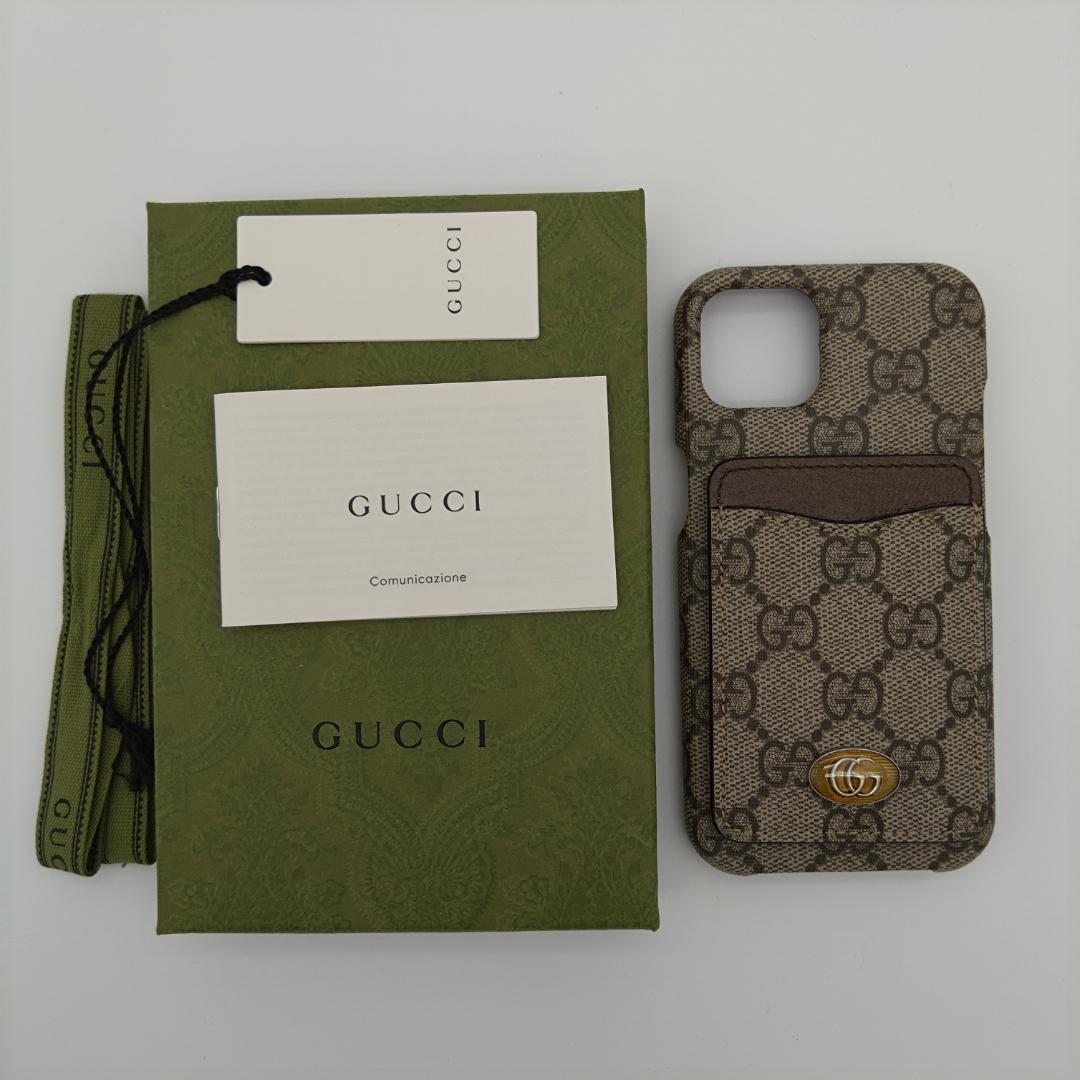 未使用級 GUCCI iPhone13 オフィディア GG カード入れ付
