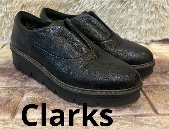 Clarks ブラック ローファー EUR38(23.5㎝)