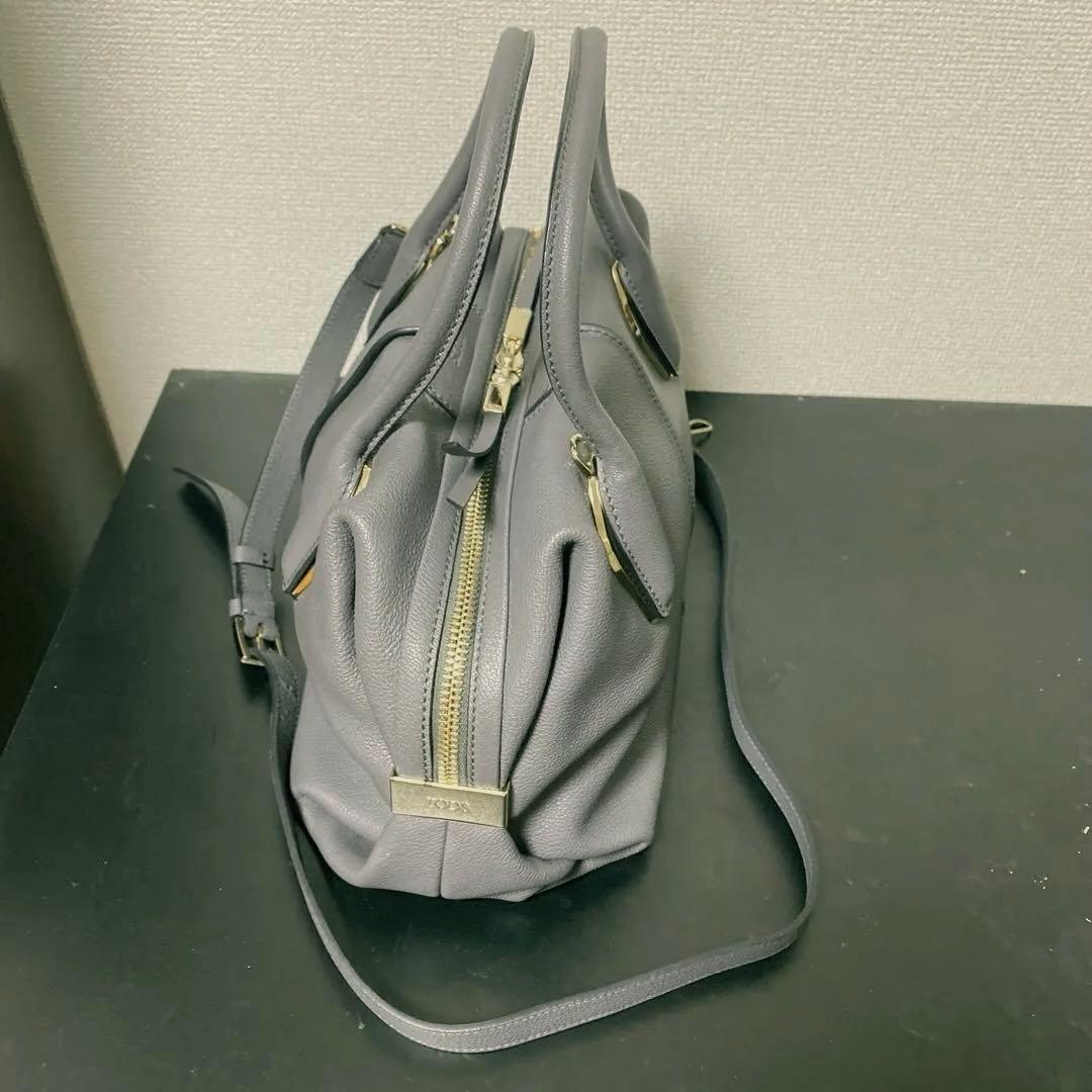 期間限定価格　美品TOD'S トッズ レザーバッグ　D Bow グレー