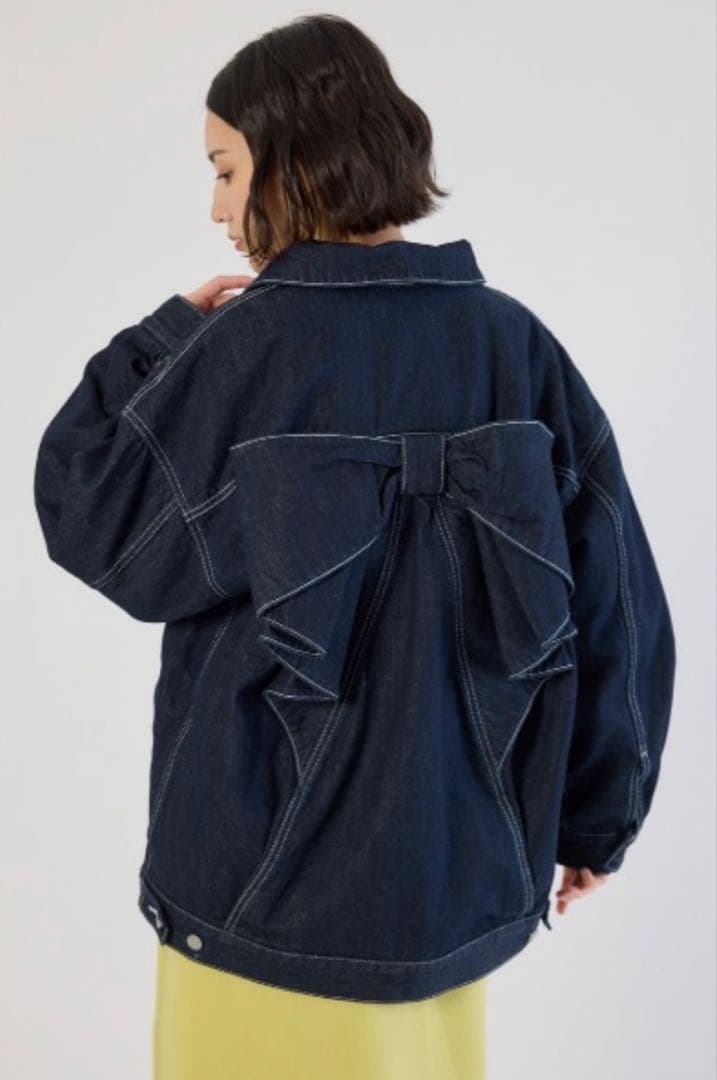 ロデオクラウンズ　ビッグリボンデニムジャケット