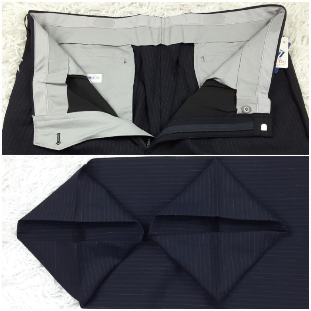 新品未使用タグ付き◎REGAL 2パンツスーツセットアップ ネイビー 背抜き