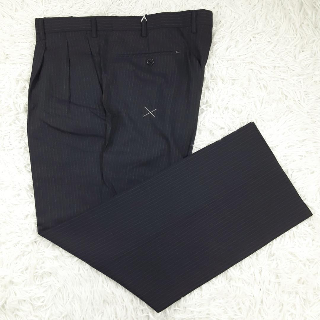 新品未使用タグ付き◎REGAL 2パンツスーツセットアップ ネイビー 背抜き