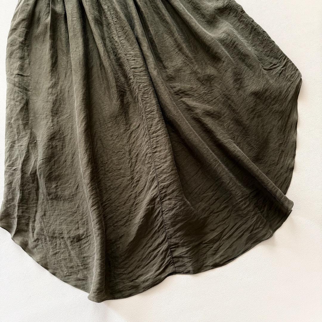 フォルテフォルテ シルク100% ノースリーブワンピース　ウエストマーク