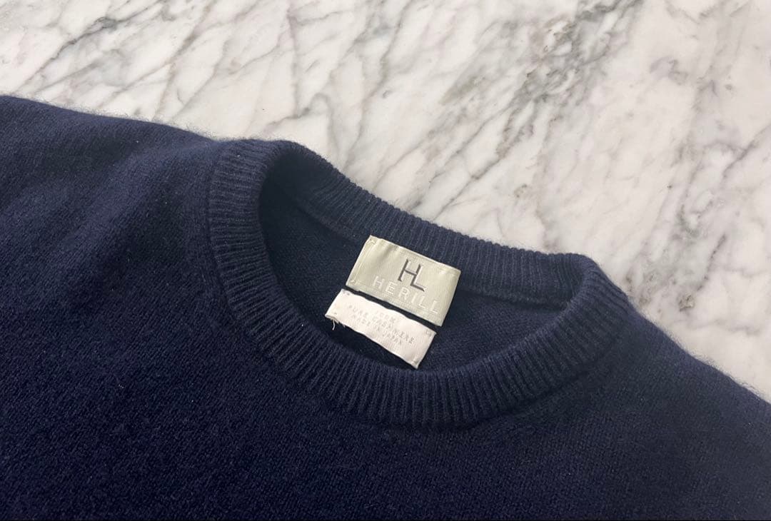 HERILL カシミヤニット　ネイビー