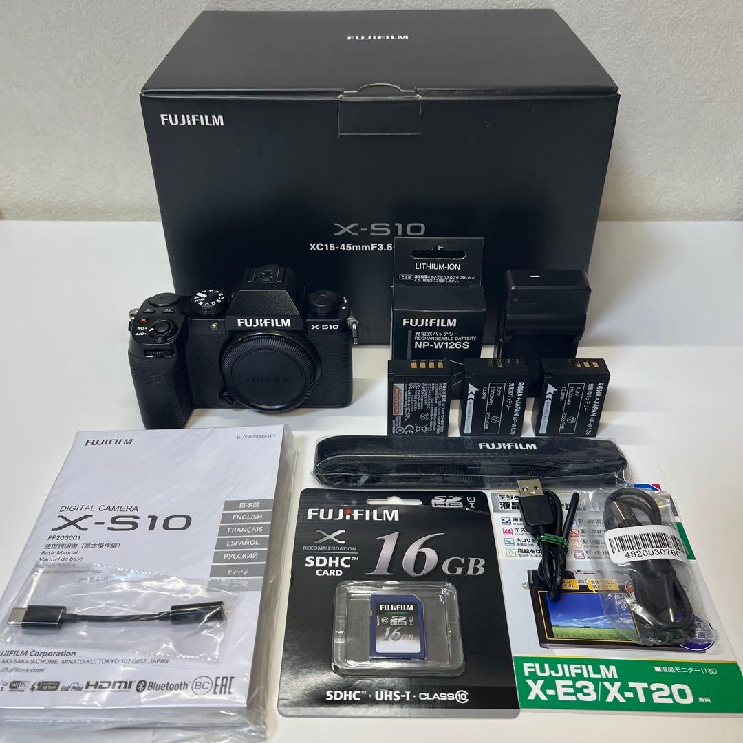 FUJIFILM 富士フイルム X-S10 ミラーレス一眼カメラ本体 ブラック