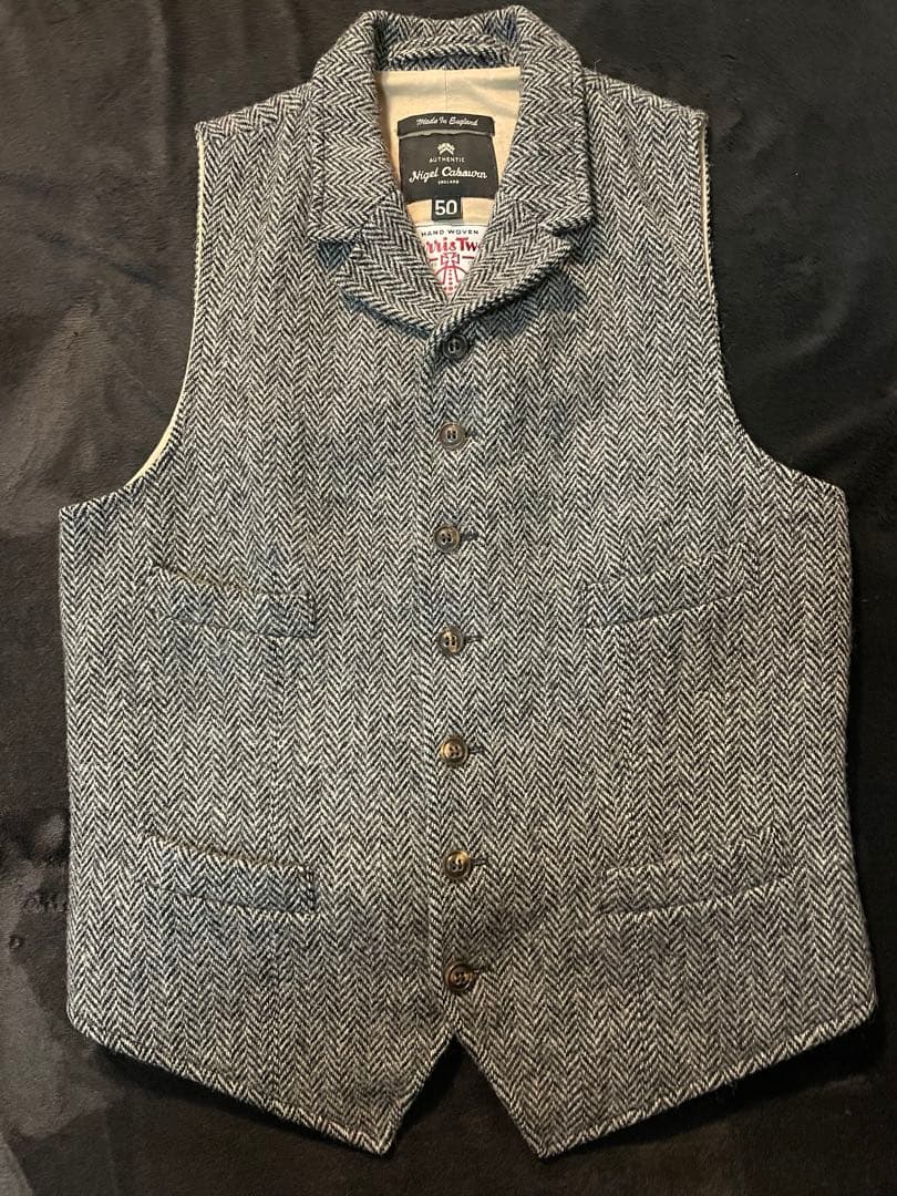 【マロリーベスト】ナイジェルケーボン × ハリスツイードＬサイズ