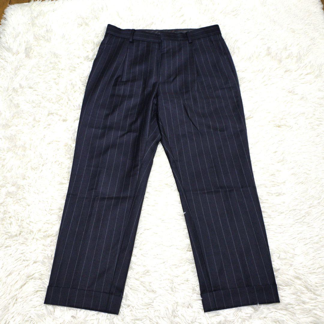 ゼニア WACKOMARIA PLEATED TROUSERS ネイビー