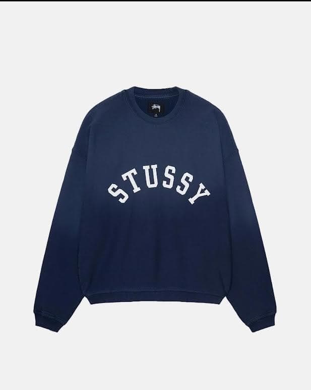 Stussy SUN FADED OVERSIZED CREW XL ネイビー