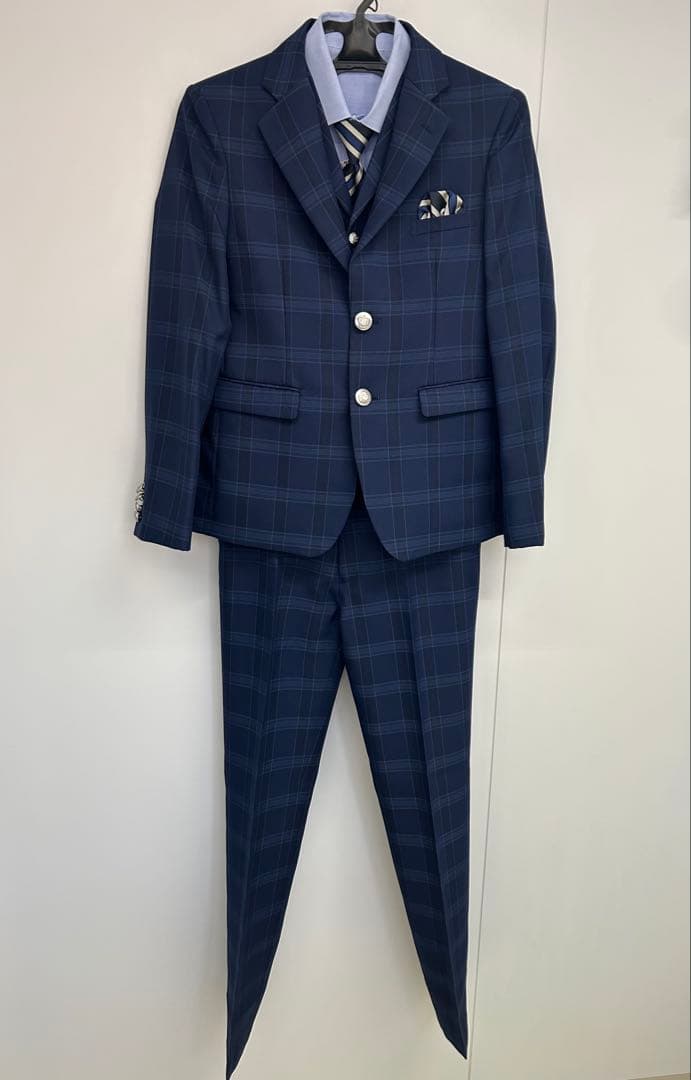 WANDER FACTORY フォーマルスーツ 卒業スーツ 6点セット ブルー