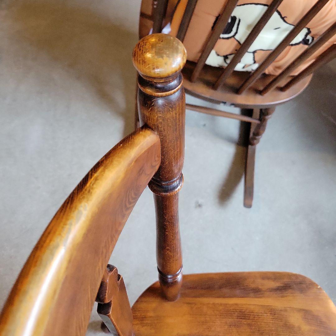 ウィンザーチェアA　木製　ダイニングチェア　レトロ　　ビンテージ　コイズミ