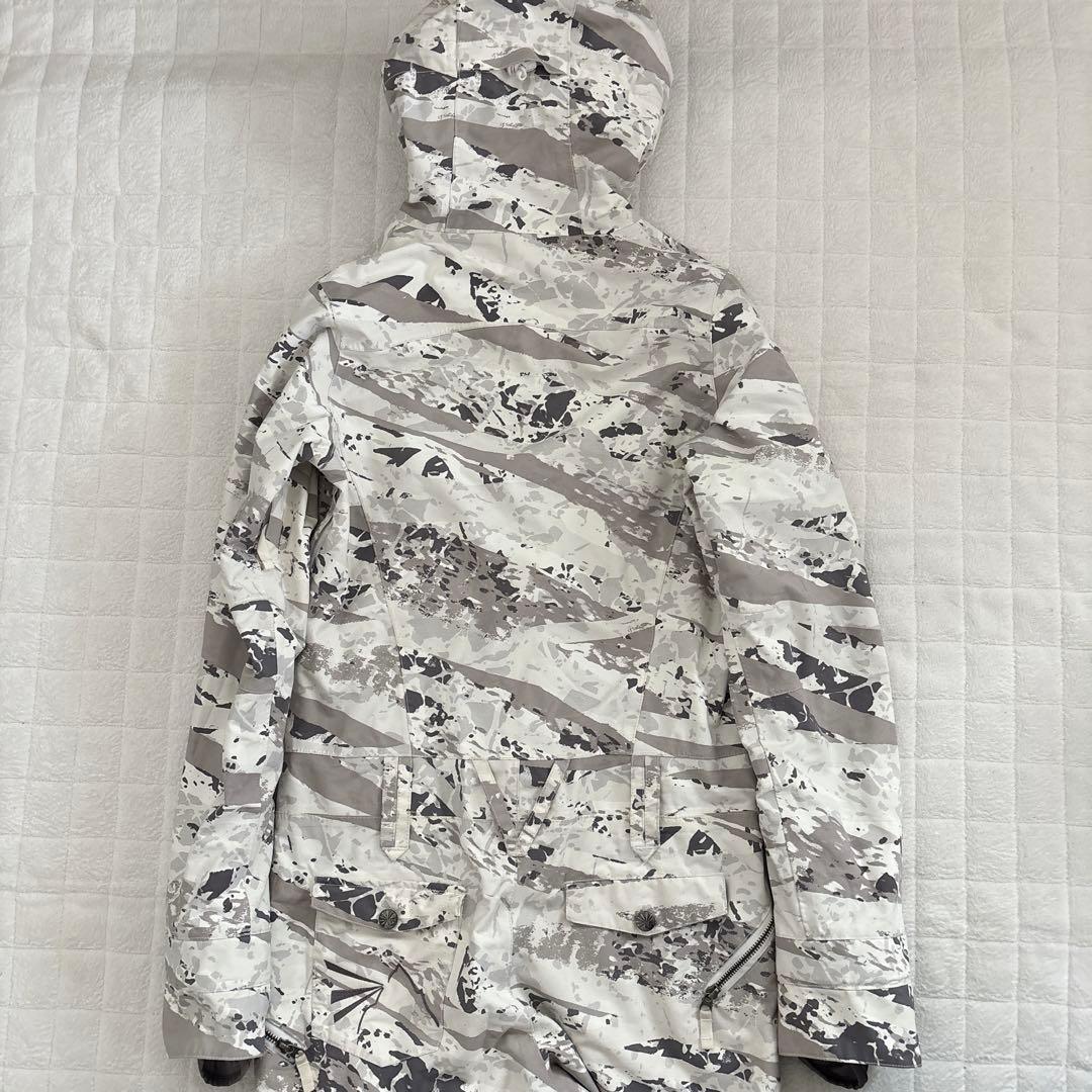 burton ジャンプスーツメンズS スキースノボ迷彩柄グレー