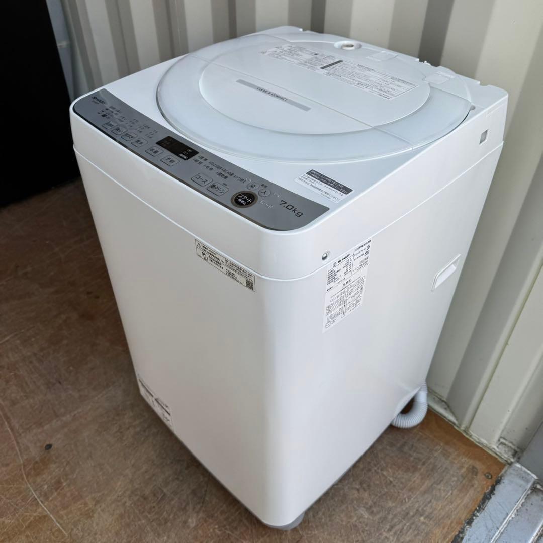 47⭐️2022年製美品★シャープ　洗濯機　7KG　大型　一人暮らし