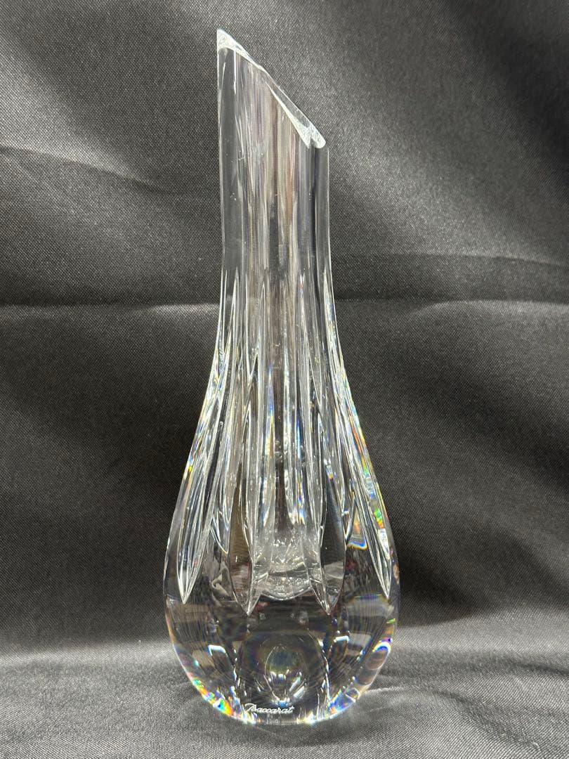 【USED美品】Baccarat バカラ　アニック　ブト　花瓶　ベース