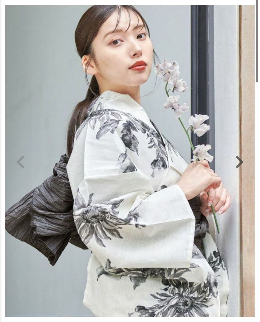 Dita 浴衣 【夏色の向日葵しらべ(墨色)】