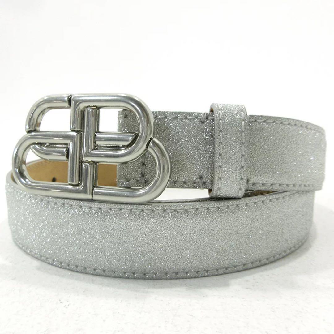 BALENCIAGA シルバー レザーベルト