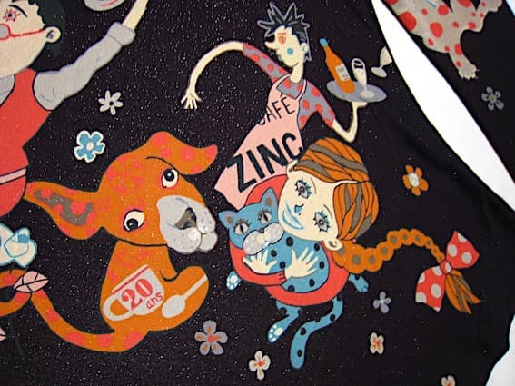 トクコプルミエヴォル☆新同品！パリのコーヒーショップ ハイネックチュニック☆