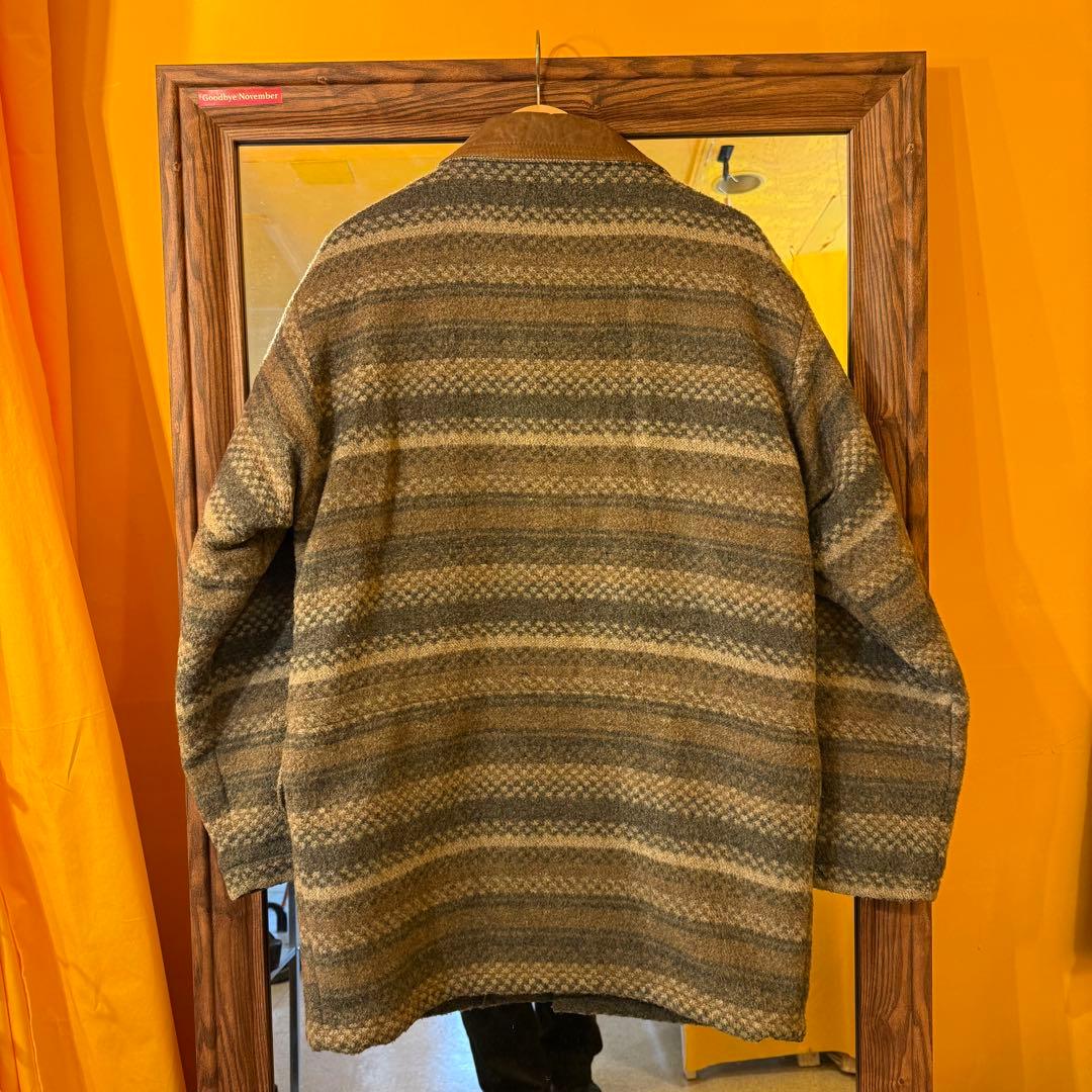 90s カナダ製　NORTHWOODS ウールレザーコンビカバーオール
