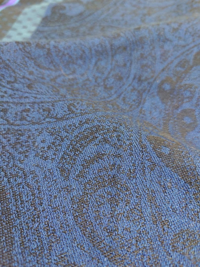 エトロ　ETRO　ストール　マフラー　ペイズリー　ネイビーブルー