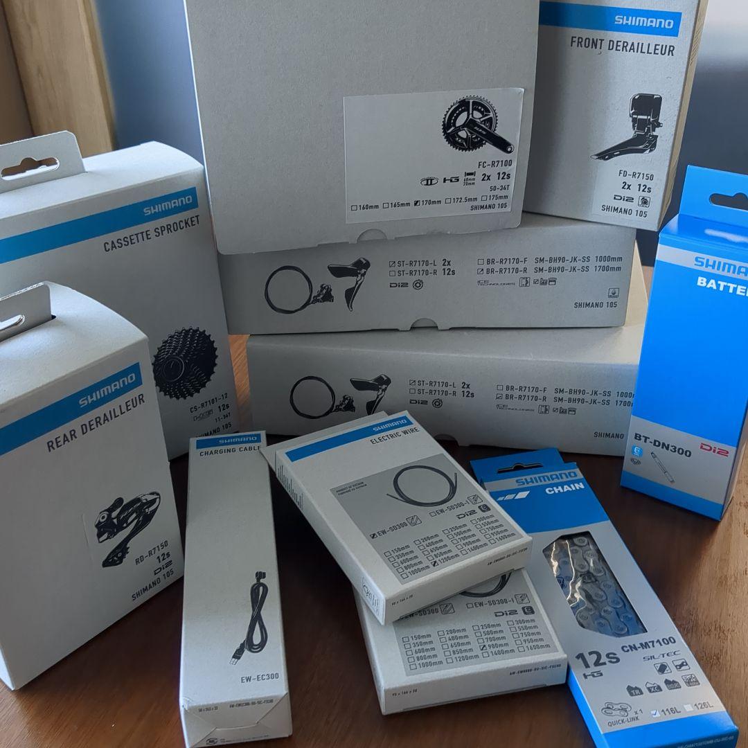 シマノ 105 Di2 R7170 2×12油圧ディスクブレーキ　ワイヤレス