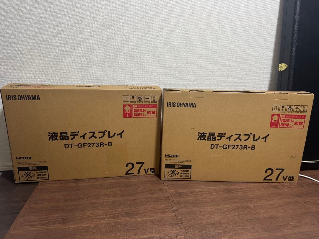 アイリスオーヤマ　DT-GF273R-B モニター2台