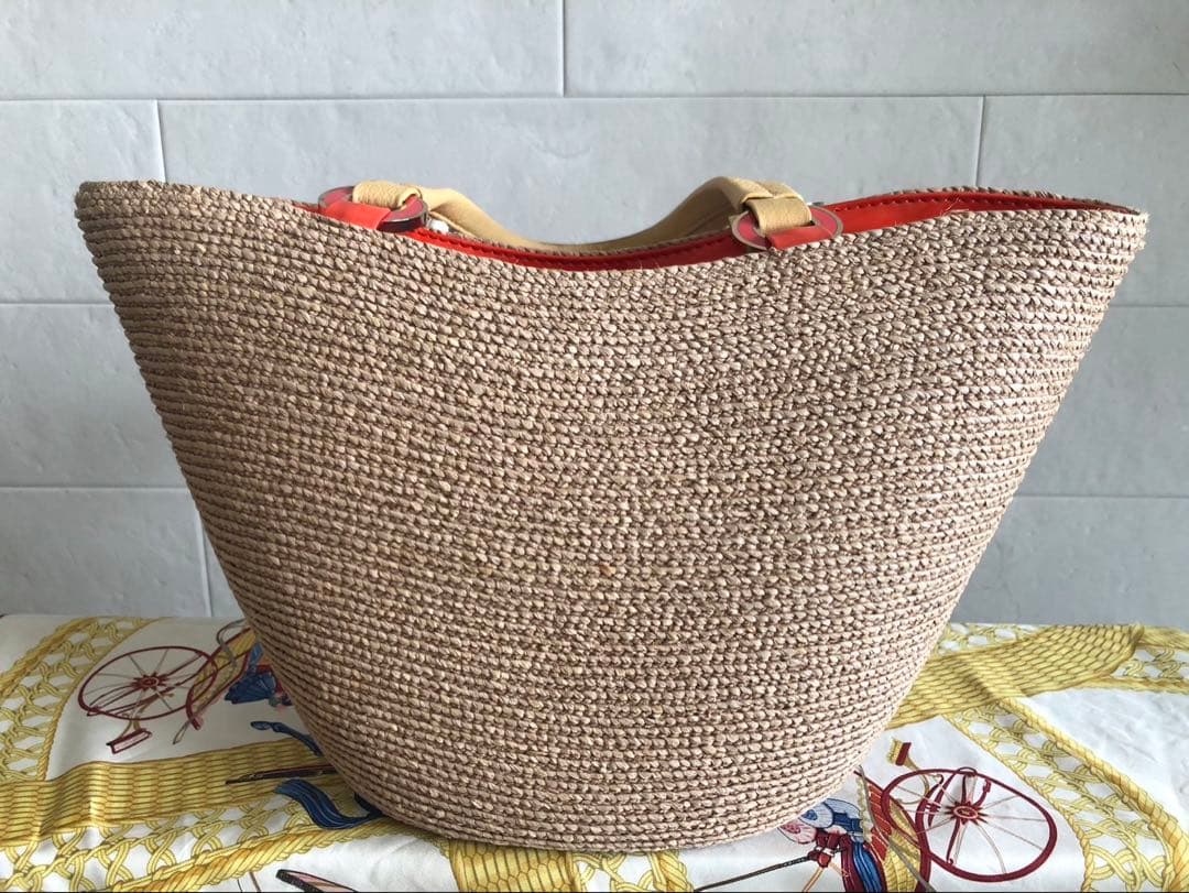 【極美品】HELEN KAMINSKI ラフィア　カゴバッグ　トートバッグ