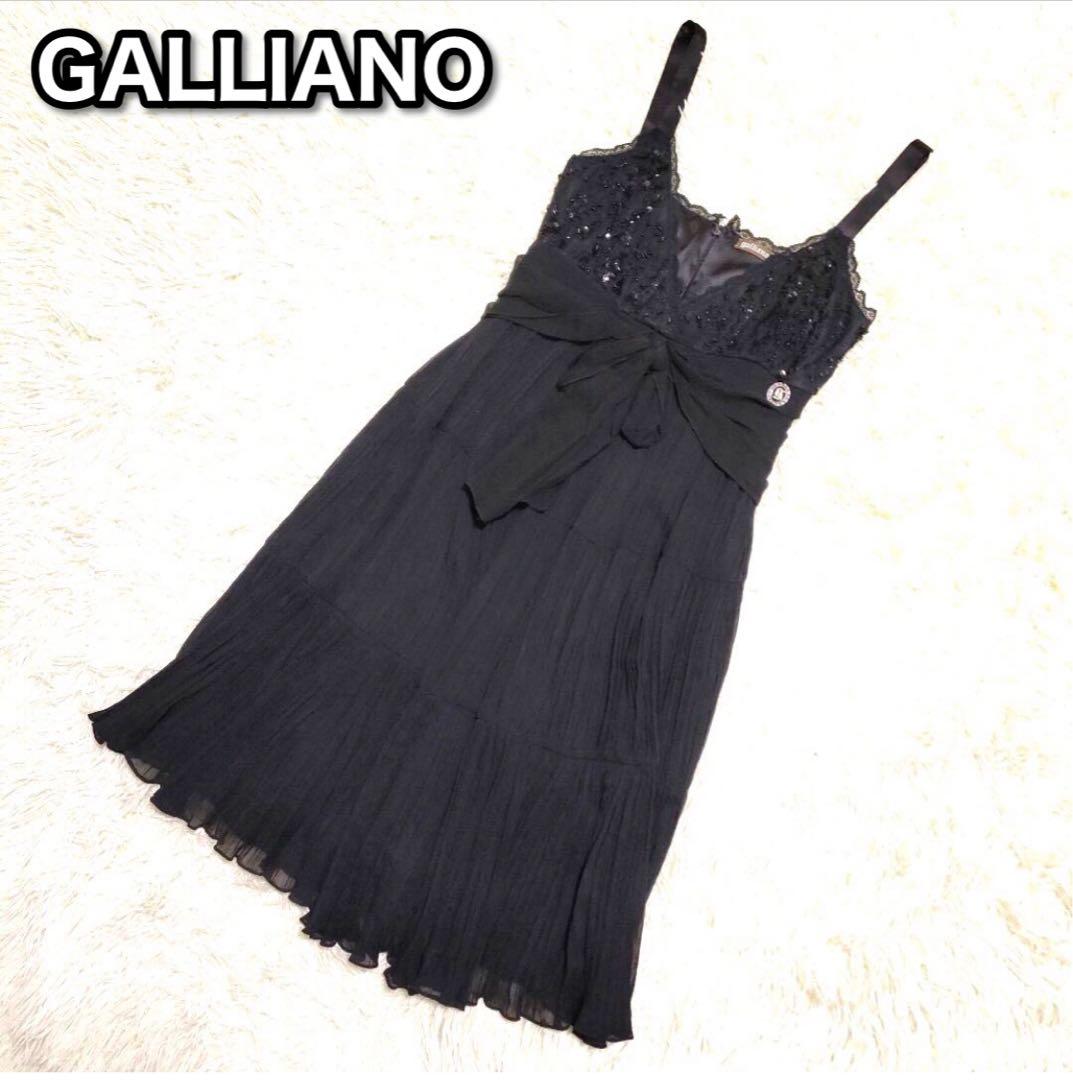 GALLIANO③ Beaded Sequin Dress One-piece