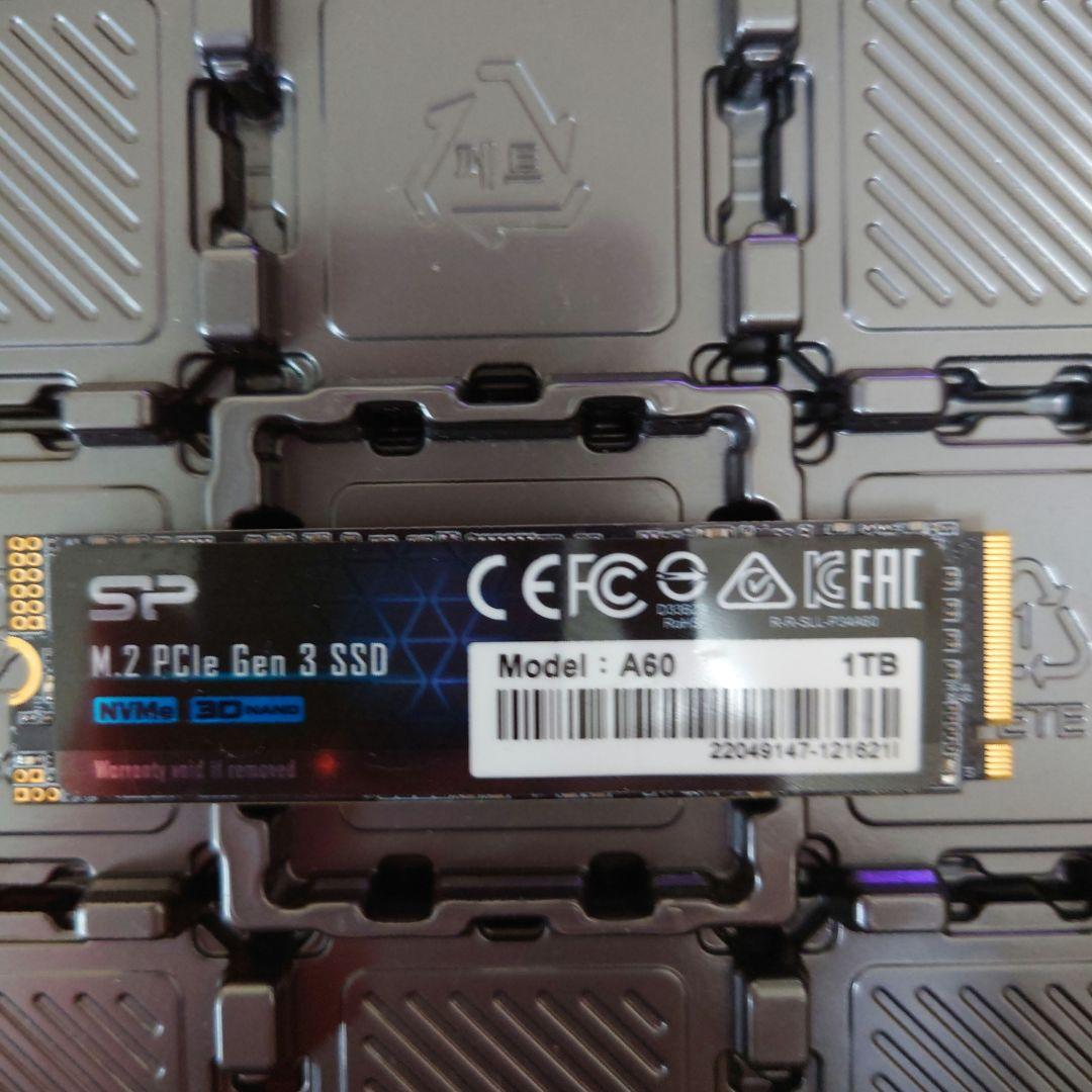 正常100%　SP A60 M.2 PCIe Gen 3 SSD 1TB