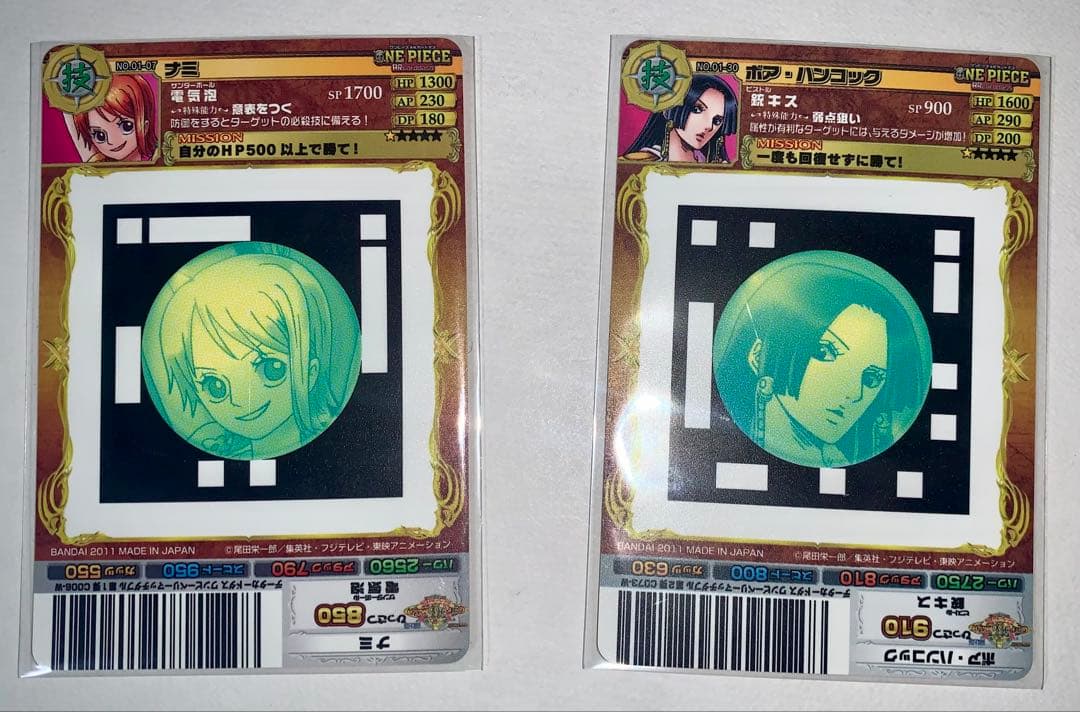 ONE PIECE ナミ　ハンコック　ARカードダス セット