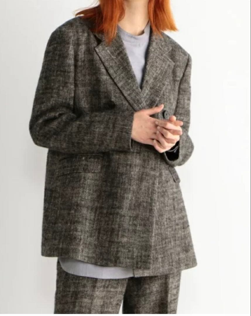 テーラードジャケット ツイードヘリンボーン　bacca tomorrowland