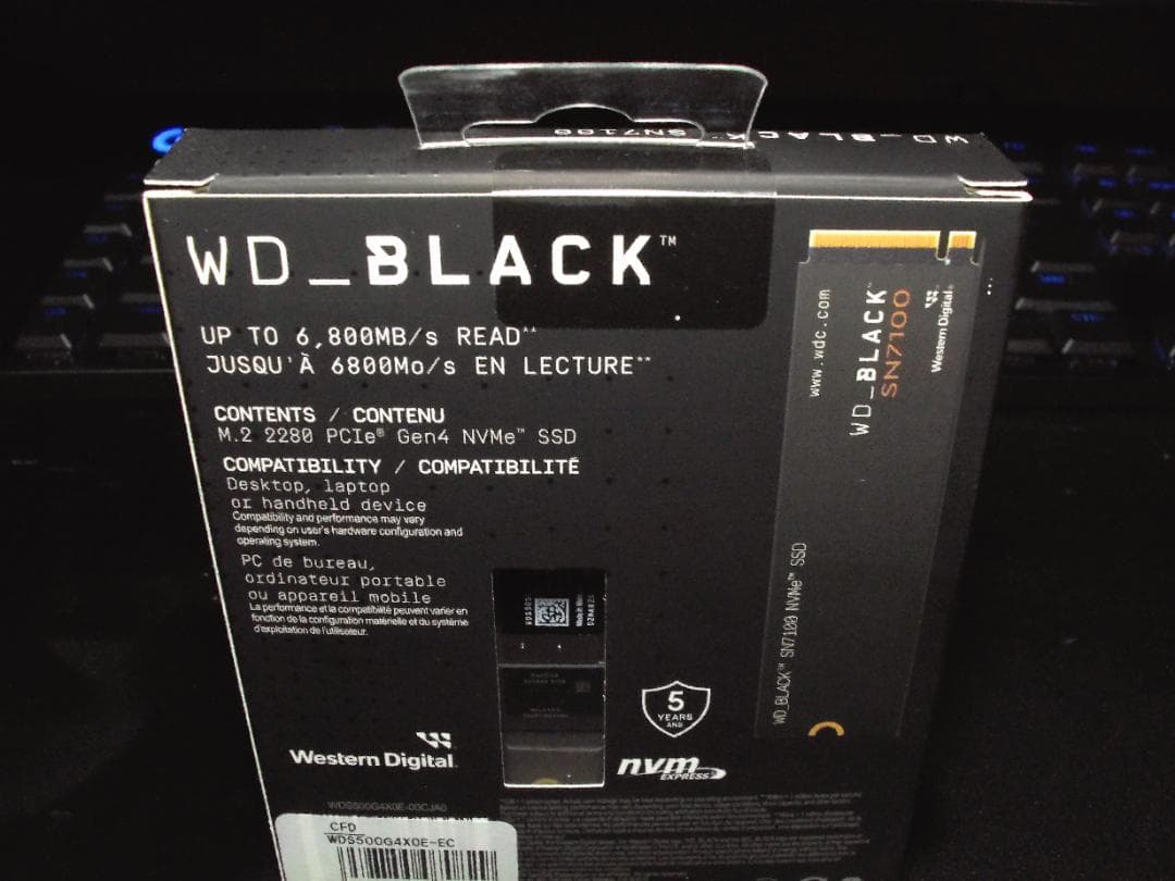 WD_BLACK SN7100 500GB SSD ②