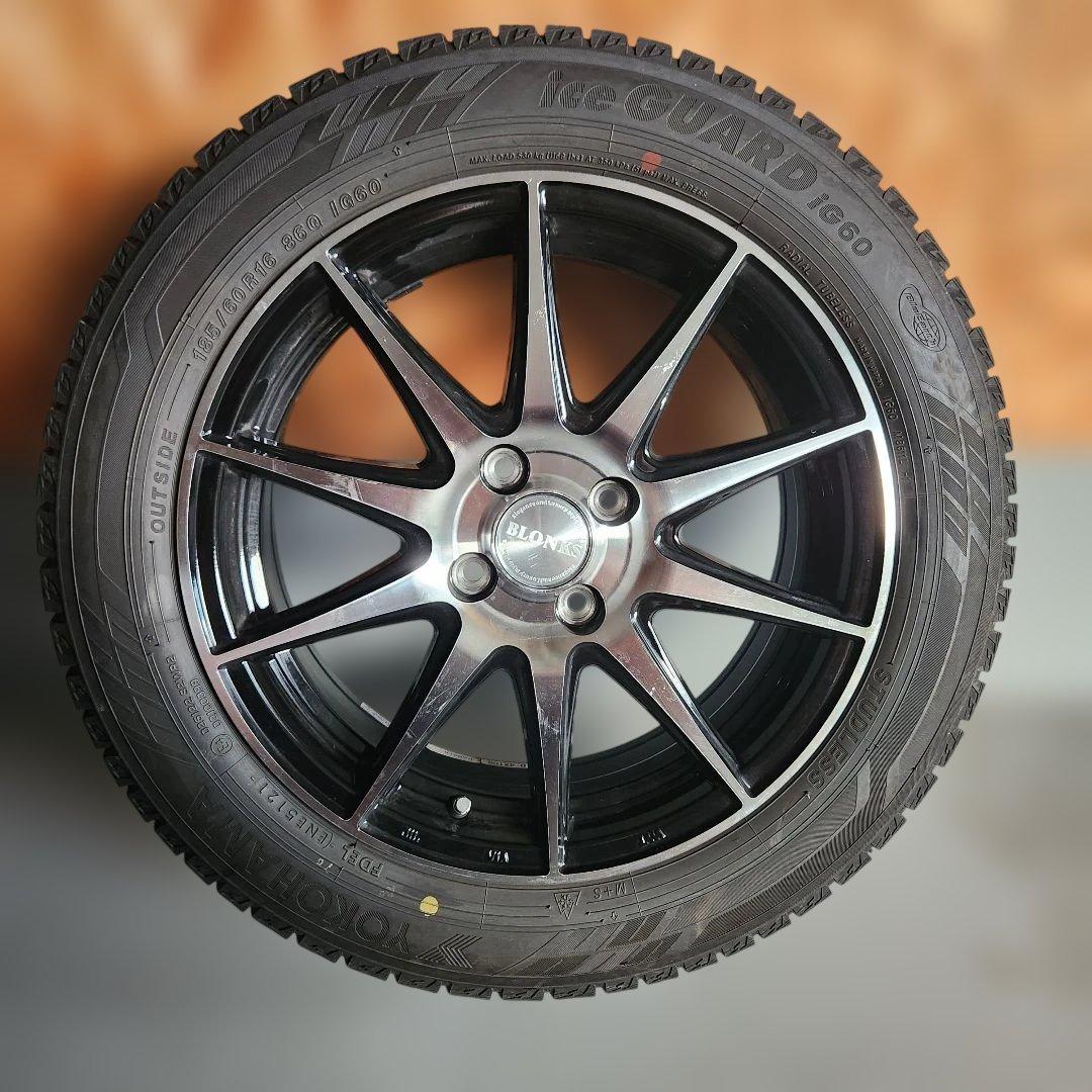 K*A様 186/60r16 スタッドレスタイヤ ホイールセット ヨコハマ ノー