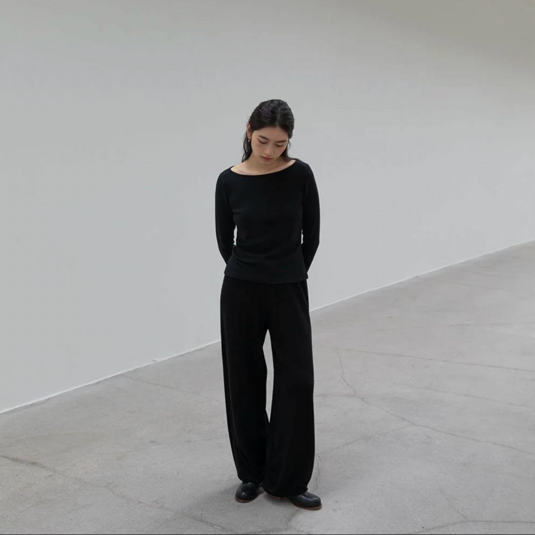 ohotoro ニットパンツ　black