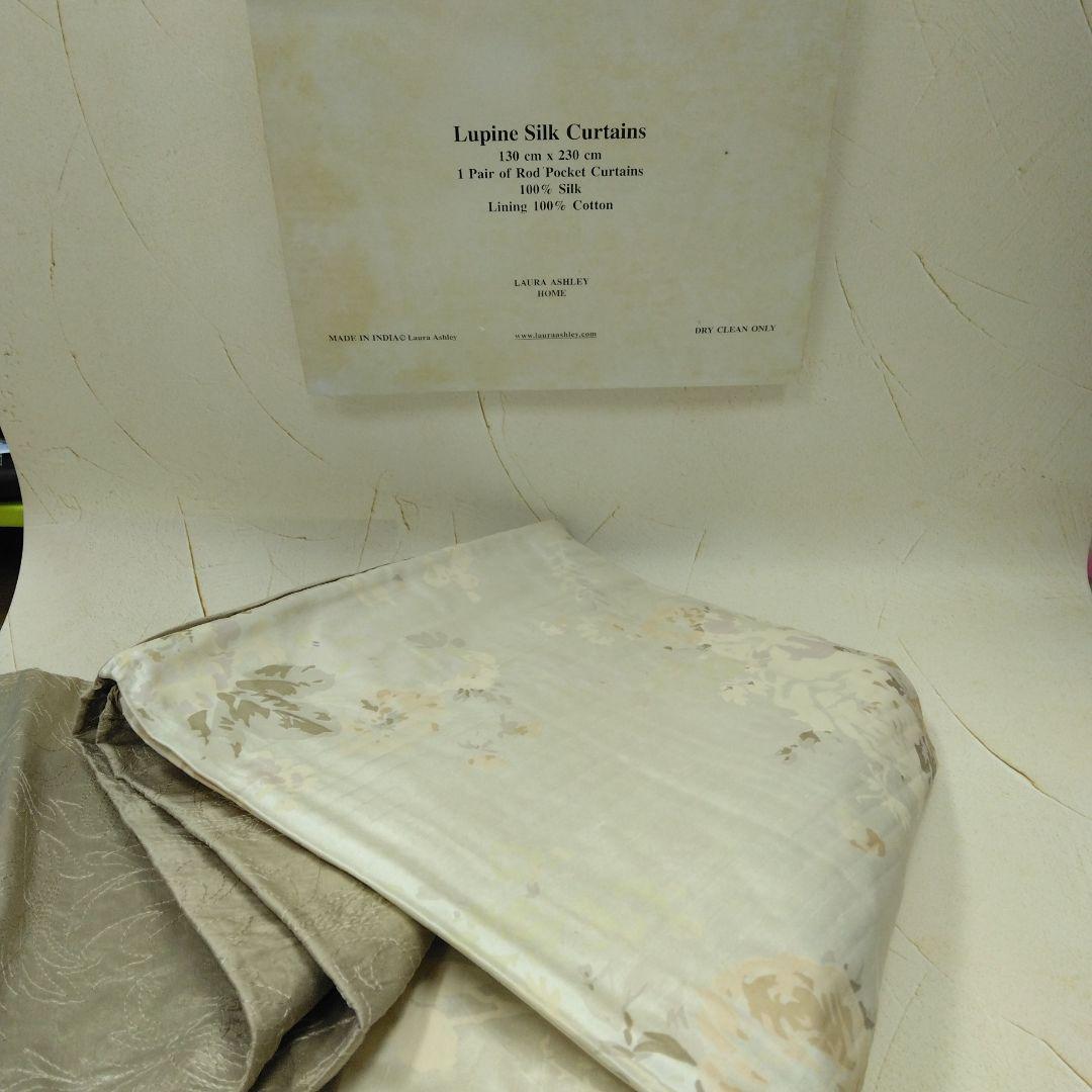 ローラアシュレイ　シルク布団カバーシングル2枚組