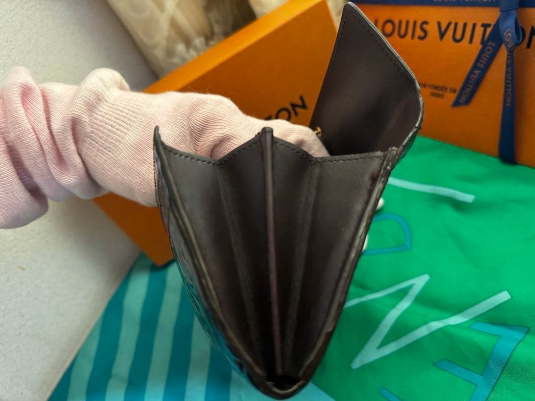 ルイヴィトン モノグラム 長財布 ヴェルニ アマラント 美品