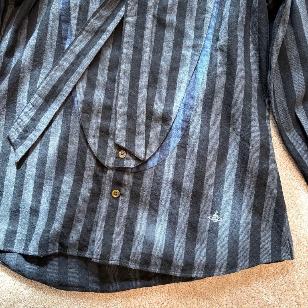 Vivienne Westwood MAN ストライプリボンシャツ サイズ：46