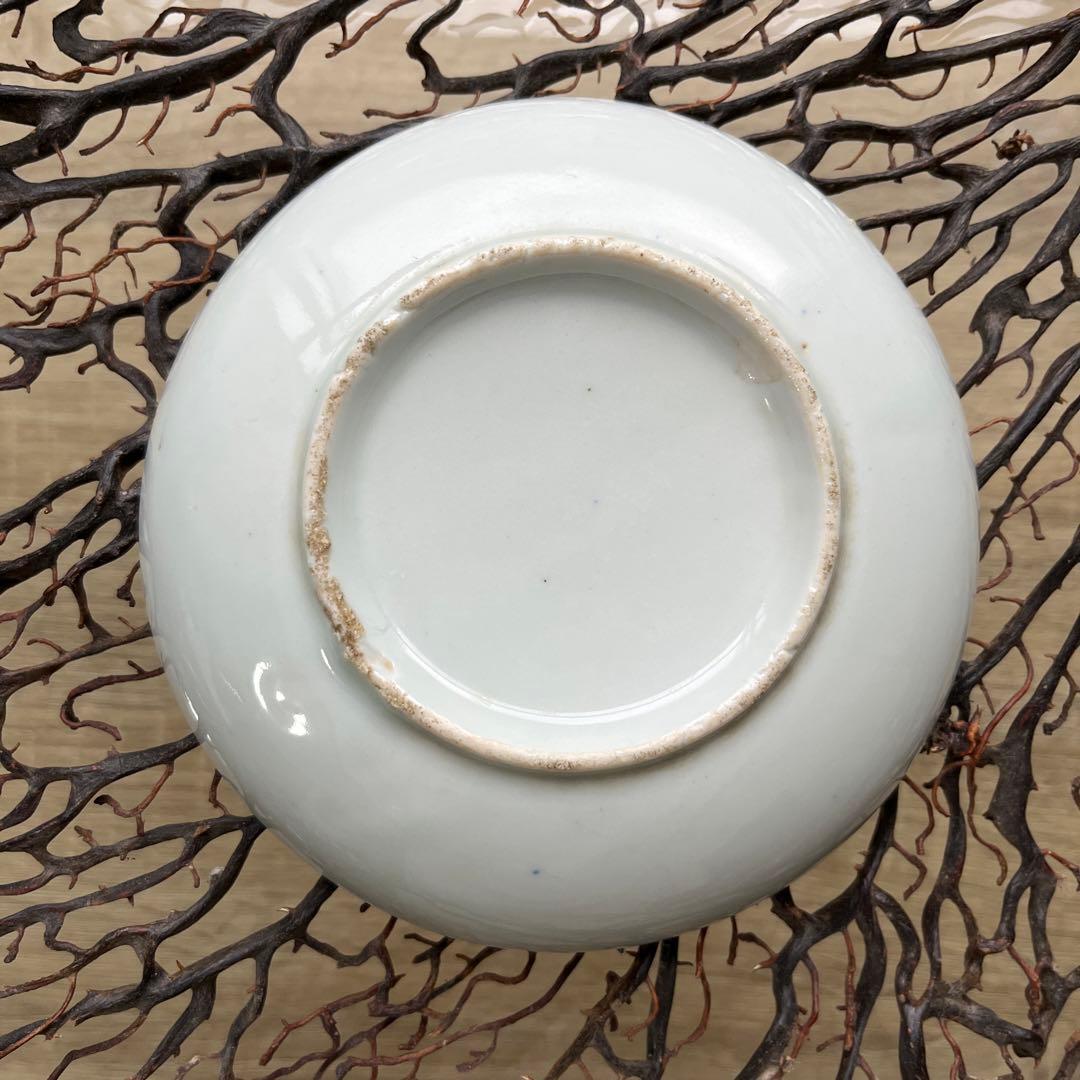 骨董　古伊万里　図変わり印判　人気図案　サーカス象　希少サイズ14〜センチ　１客