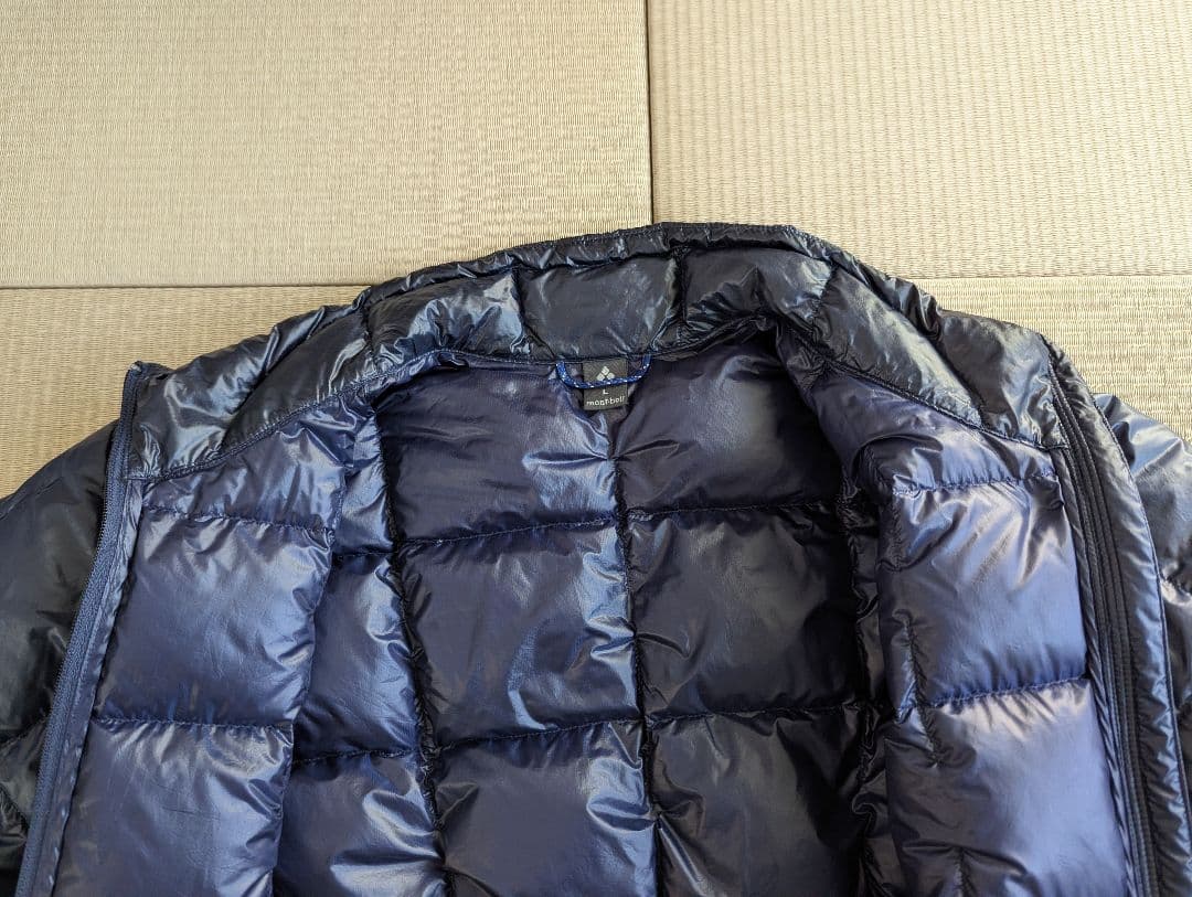 mont-bell スペリオダウンジャケット Lサイズネイビー 収納袋付き