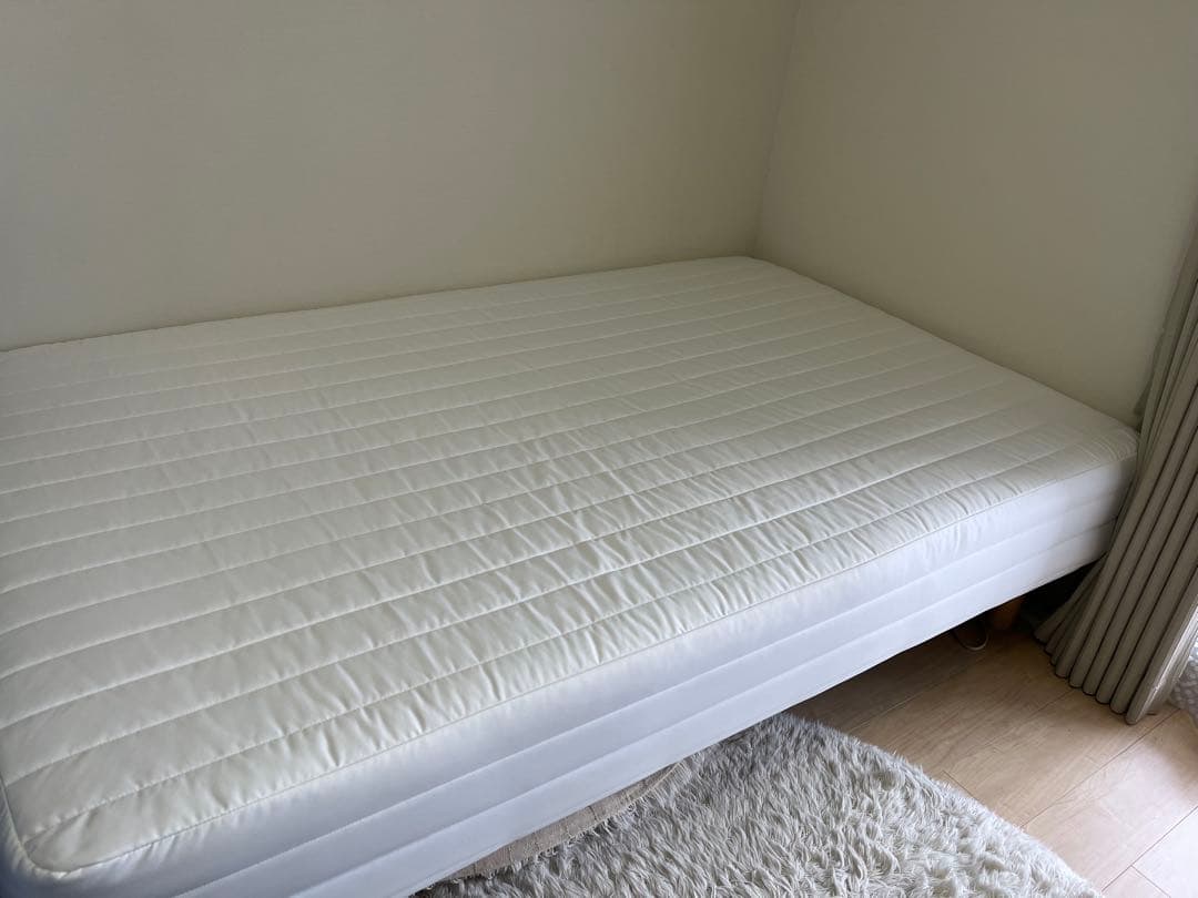 うさし無印良品セミダブル 脚付きマットレス スプリングマットレス ホワイト