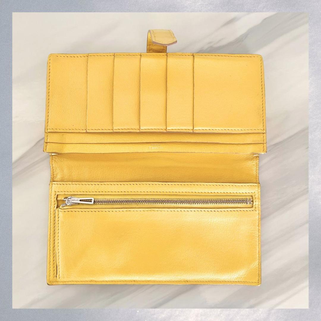 Hashimoto様♡美品♡エルメス べアンスフレ長財布 イエロー アリゲーター