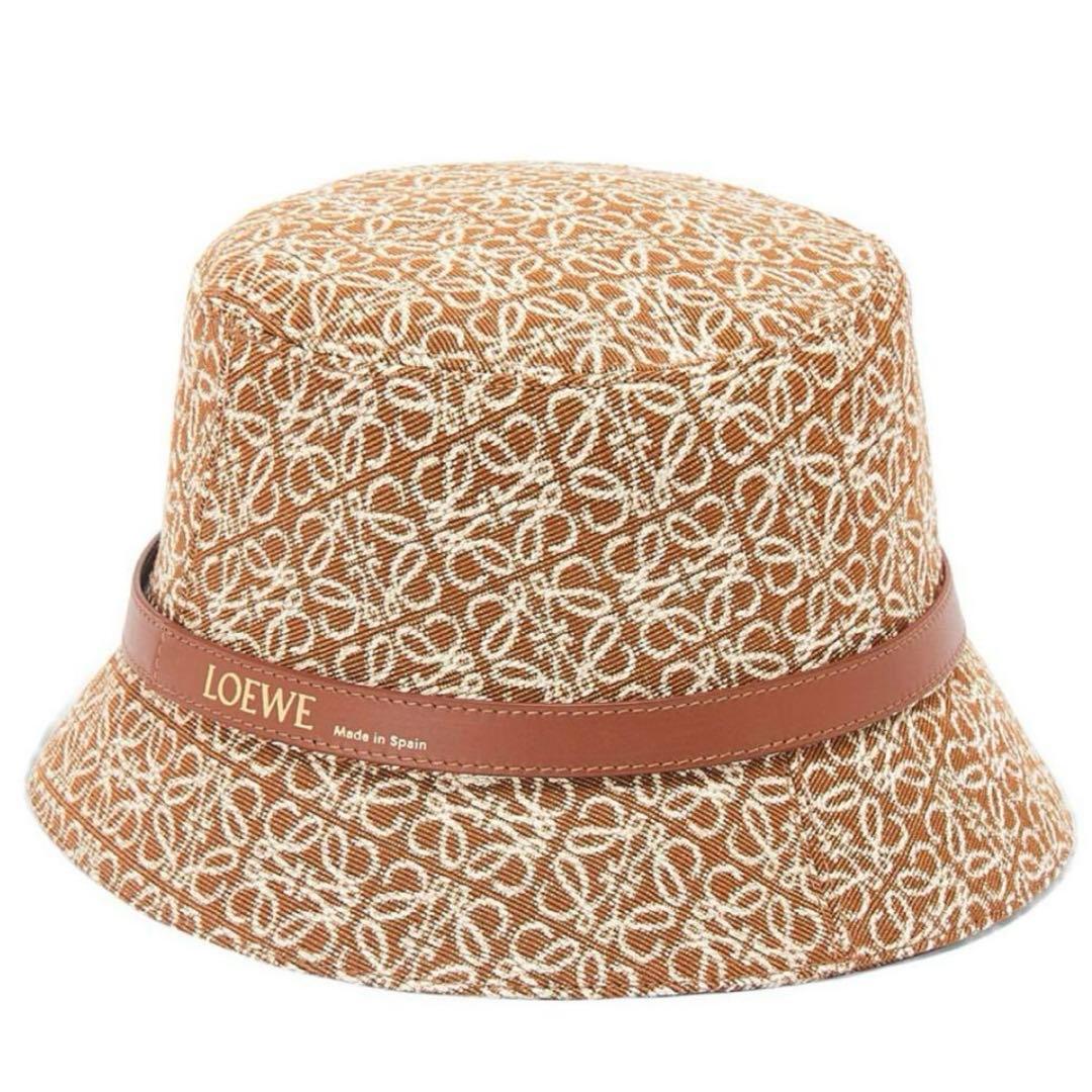 美品 LOEWE アナグラムバケットハット (ジャカード&カーフ)