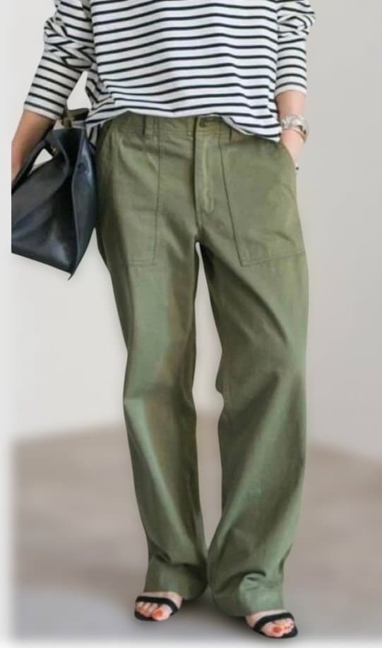 美品☆大人気☆Spick&Span ルーズベイカーパンツ40　カーキ