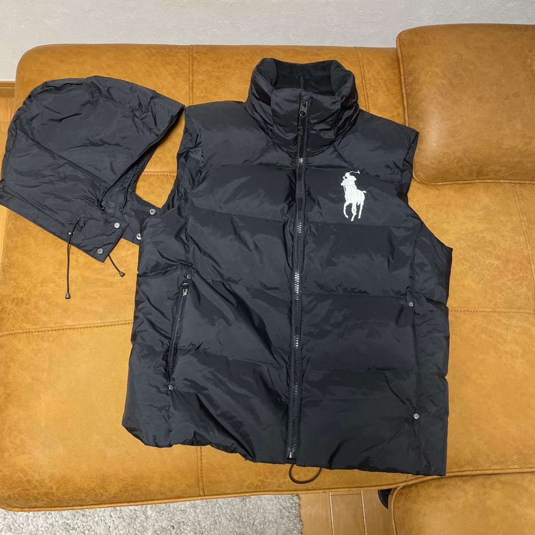 ブラック　ラルフローレン　ビッグポニー　ダウンベスト