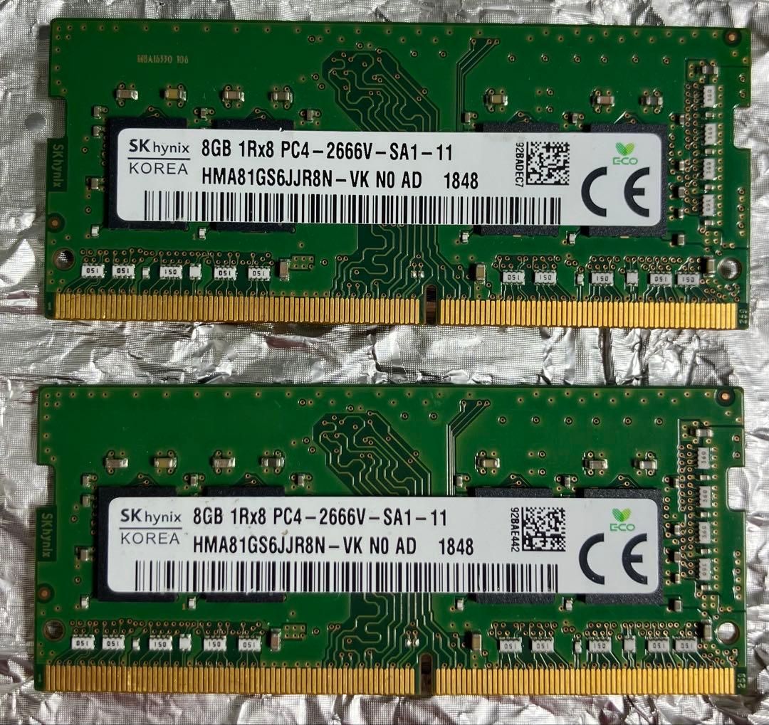 SK hynix 8GB DDR4 PC4-2666V メモリ