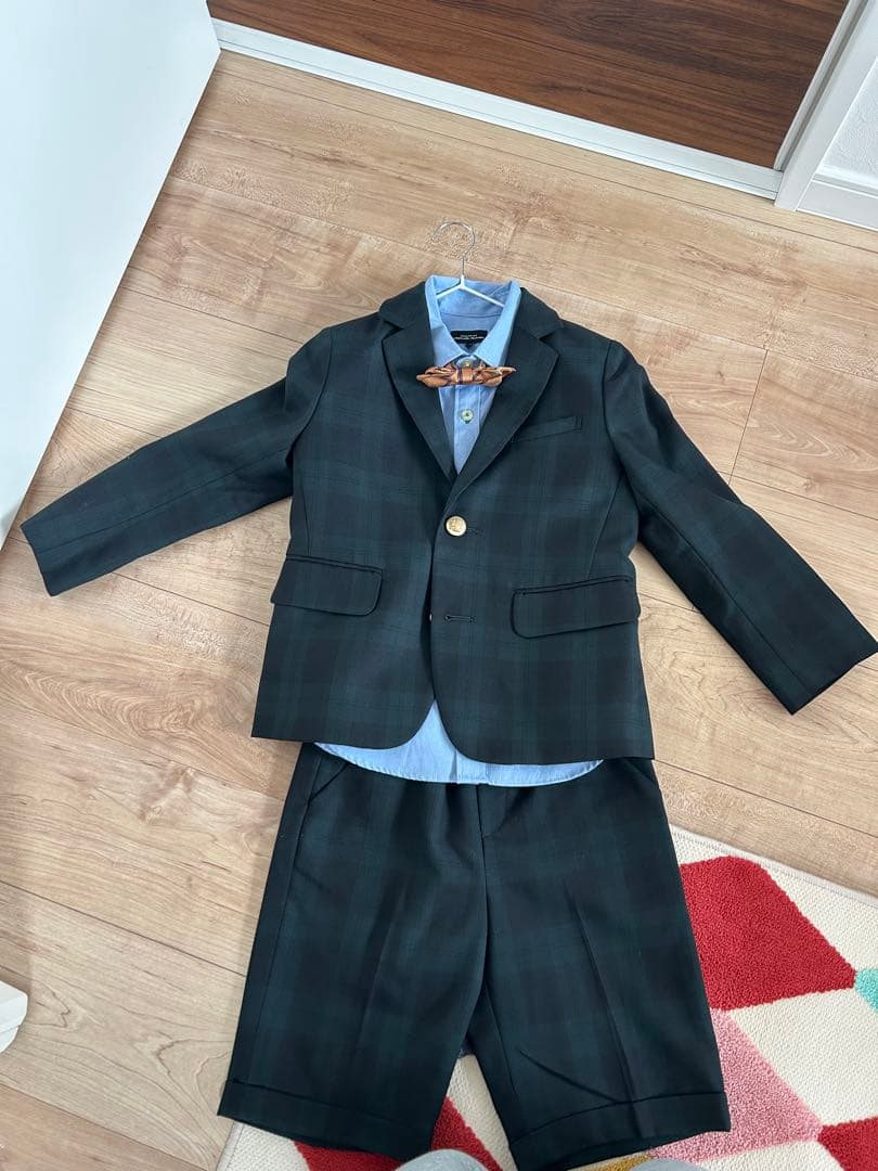 キッズスーツ　セットアップ　グリーンレーベルリラクシング
