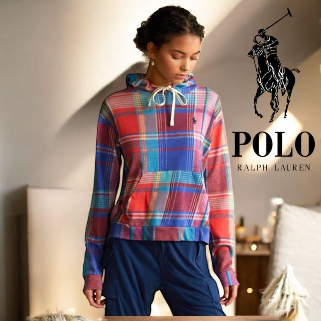 人気Polo Ralph Lauren チェック柄パーカーＬ
